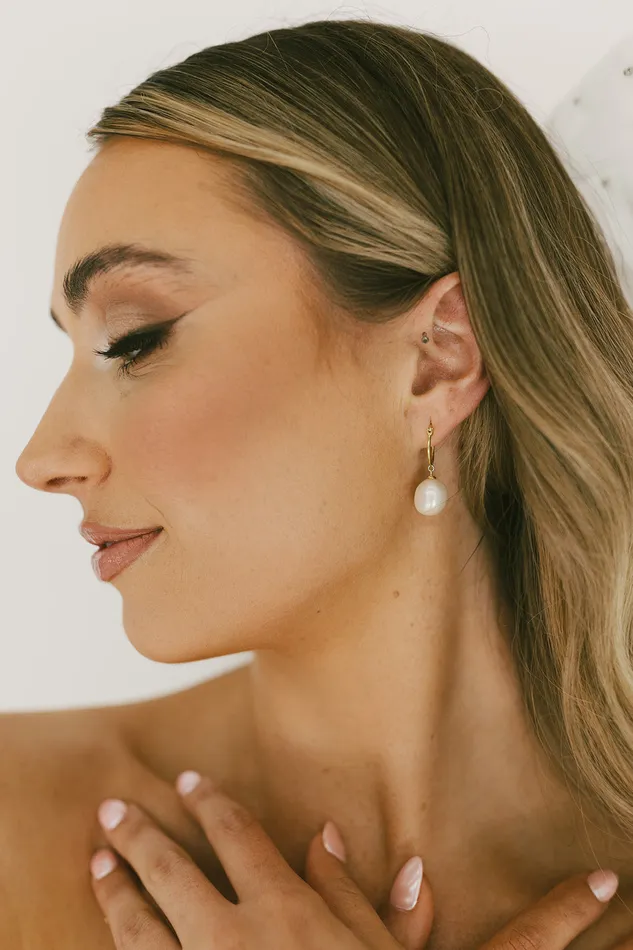 Earrings Jay Kay Braids and Bridal Huntington Earring Gold Vermeil