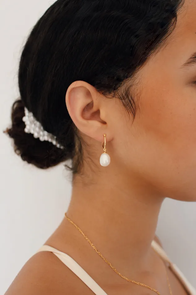 Earrings Jay Kay Braids and Bridal Huntington Earring Gold Vermeil