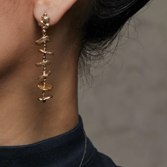 Earrings Julie Cohn Design HOYA BRONZE STATEMENT EARRING