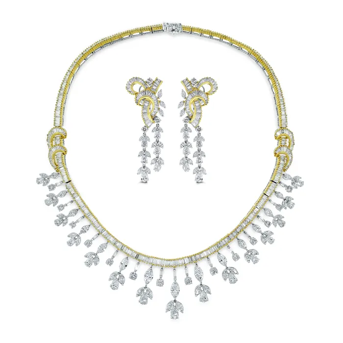 Earrings Scintilla Diamond Earrings 834 ct Diamonds in Two Tone Gold Beauvince