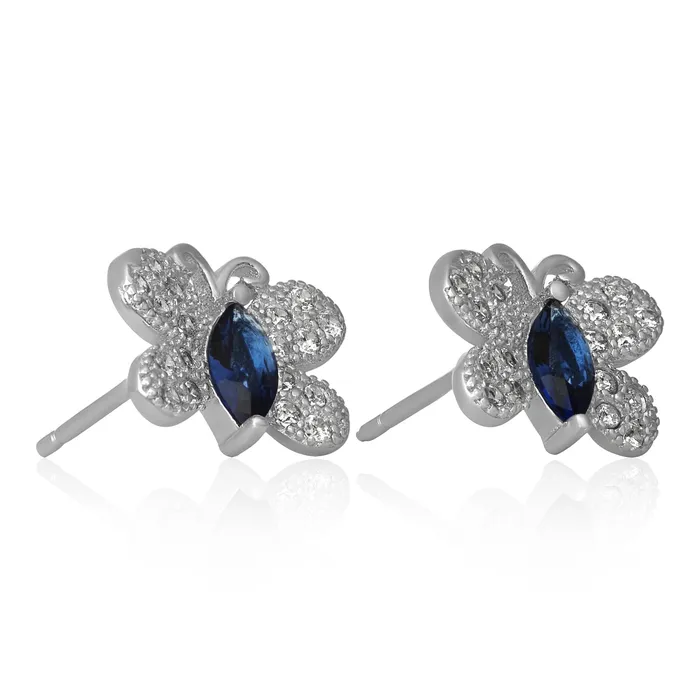 Earrings Teeda EZ7058 Butterfly Micropav CZ Earrings