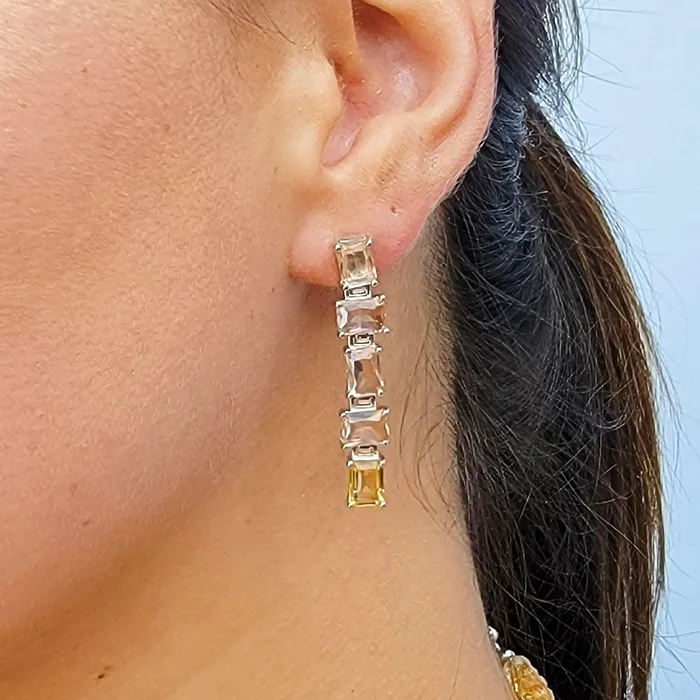 Earrings Uniquelan Jewelry Citrine Signature Drop Earrings