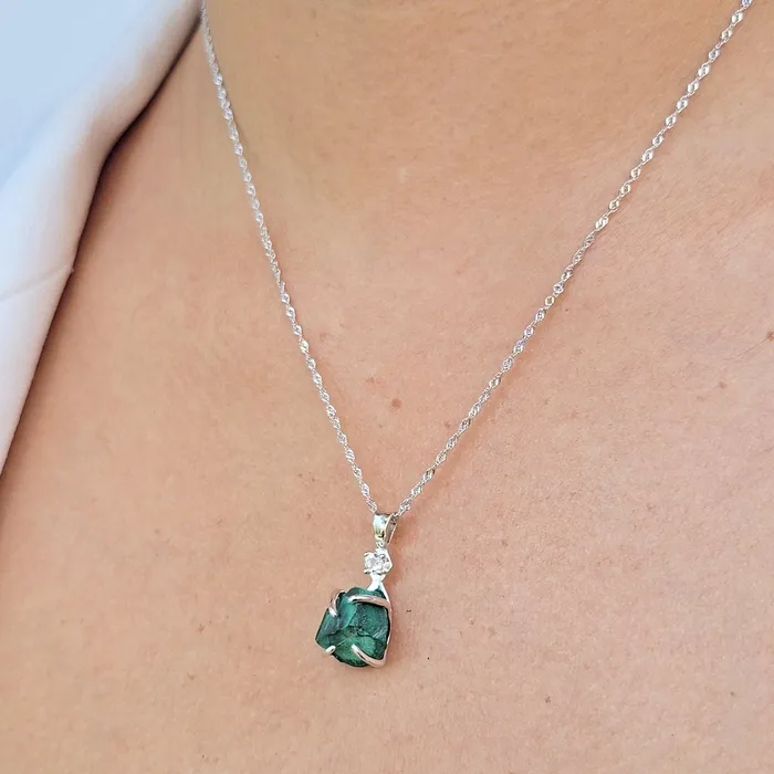 Earrings Uniquelan Jewelry Raw Malachite Necklace Drop Earrings Set Earrings Uniquelan Jewelry Raw Malachite Necklace Drop Earrings Set