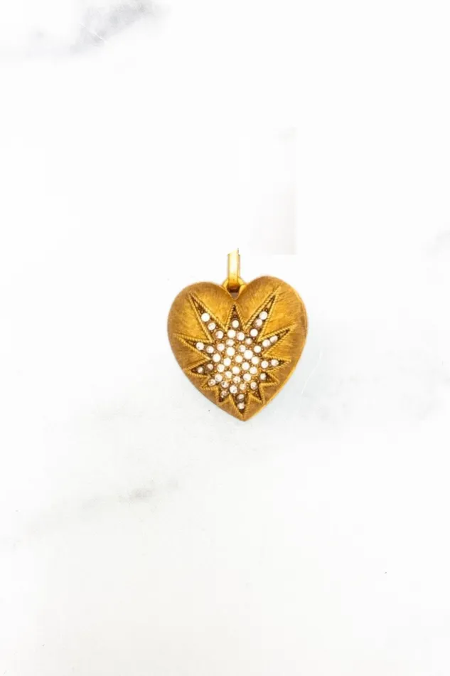 Elizabeth Cole Jewelry Charm Necklaces Puffy Heart Charm