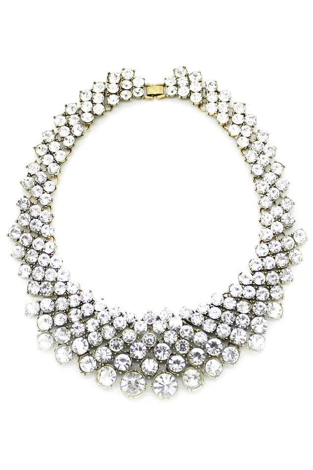 Emma Statement Necklace Silver Eye Candy LA Necklaces
