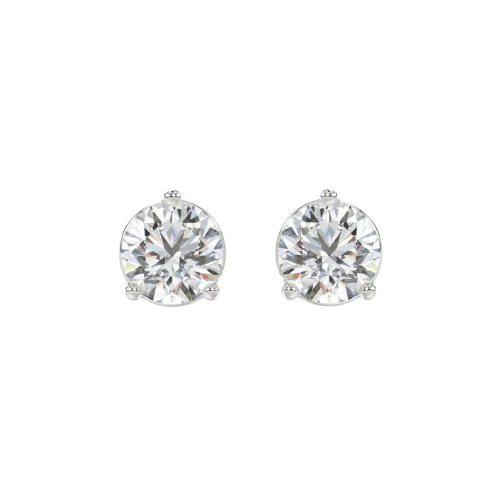 Ethos Earrings LADIES SOLITAIRE EARRINGS 4CT ROUND DIAMOND 14K WHITE GOLD CENTER STONE ROUND DIAMOND 2CT Ethos Earrings LADIES SOLITAIRE EARRINGS 4CT ROUND DIAMOND 14K WHITE GOLD CENTER STONE ROUND DIAMOND 2CT