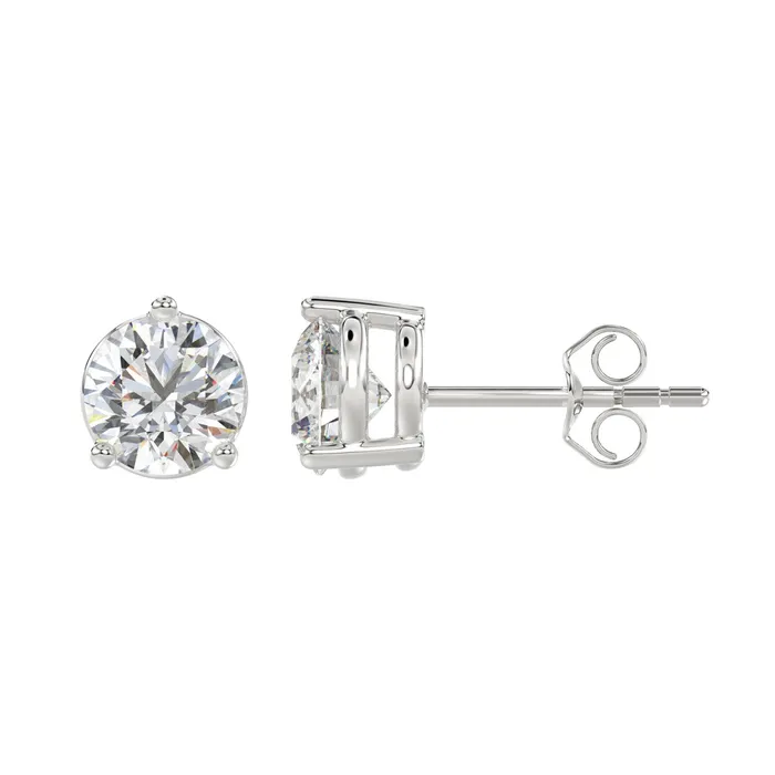 Ethos Earrings LADIES SOLITAIRE EARRINGS 4CT ROUND DIAMOND 14K WHITE GOLD CENTER STONE ROUND DIAMOND 2CT Ethos Earrings LADIES SOLITAIRE EARRINGS 4CT ROUND DIAMOND 14K WHITE GOLD CENTER STONE ROUND DIAMOND 2CT