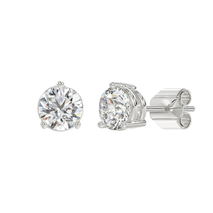 Ethos Earrings LADIES SOLITAIRE EARRINGS 4CT ROUND DIAMOND 14K WHITE GOLD CENTER STONE ROUND DIAMOND 2CT Ethos Earrings LADIES SOLITAIRE EARRINGS 4CT ROUND DIAMOND 14K WHITE GOLD CENTER STONE ROUND DIAMOND 2CT
