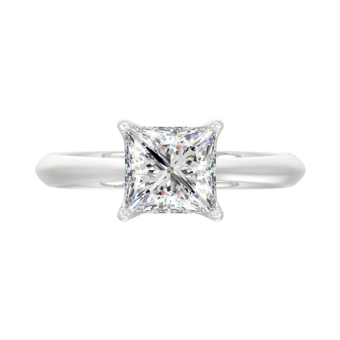 Ethos Rings LADIES SOLITAIRE RING 2CT PRINCESS DIAMOND 14K WHITE GOLD