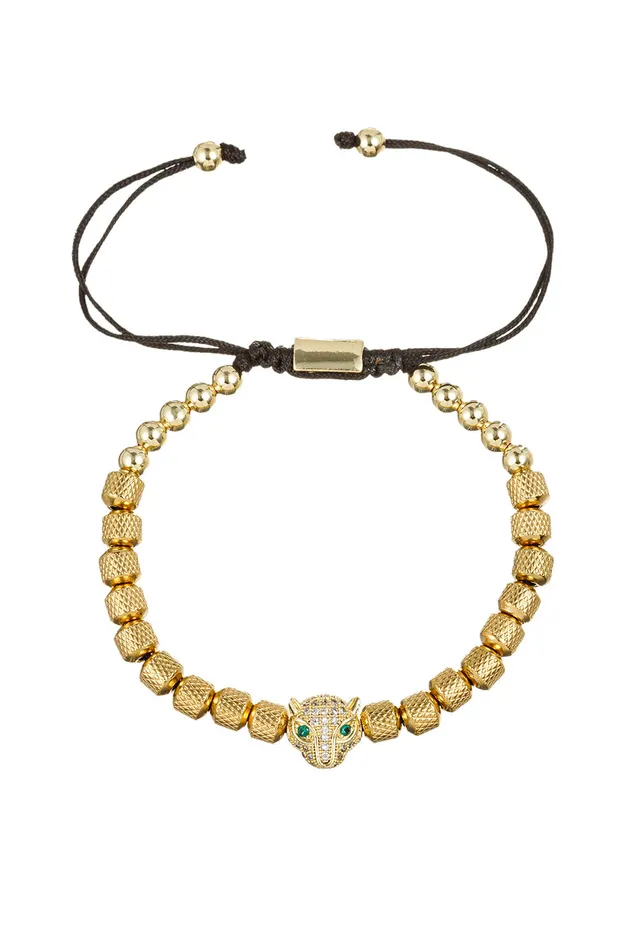 Eye Candy LA Bracelets CZ Leopard Adjustable Bracelet