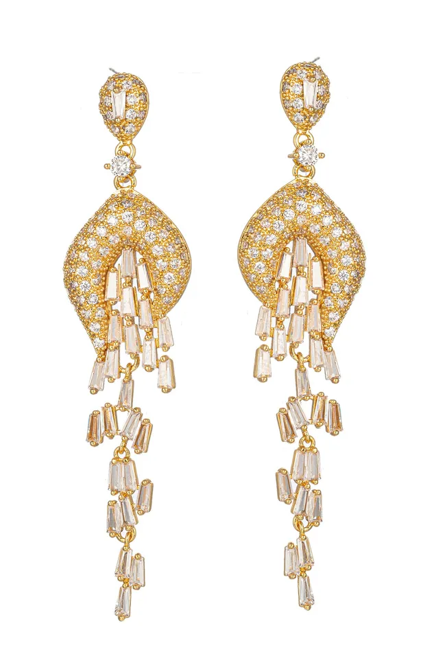 Eye Candy LA Earrings Elsa Golden Statement Earrings