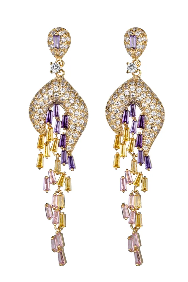 Eye Candy LA Earrings Elsa Golden Statement Earrings