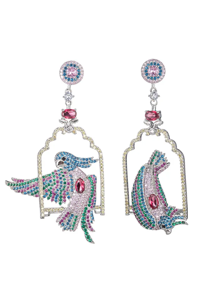 Eye Candy LA Earrings Louise Singing Bird CZ Drop Earring