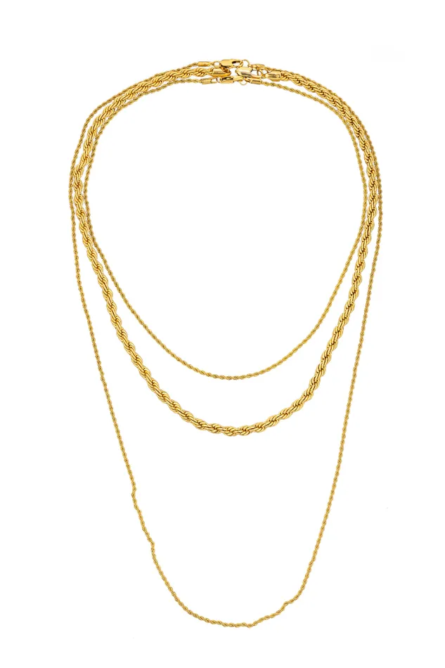 Eye Candy LA Ellie Triple Chain Necklace Necklaces