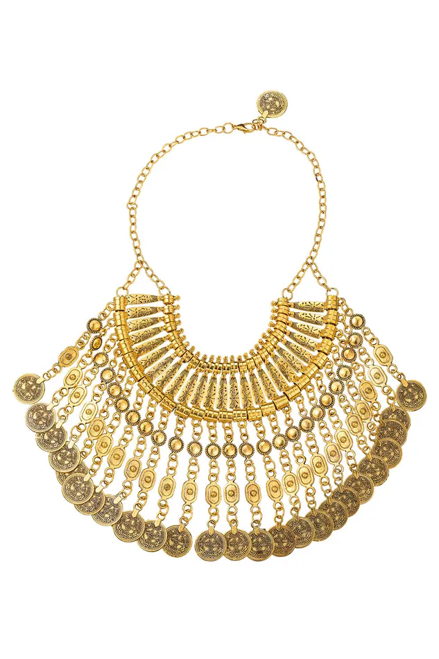 Eye Candy LA Emma Bronze Coin Necklace Necklaces