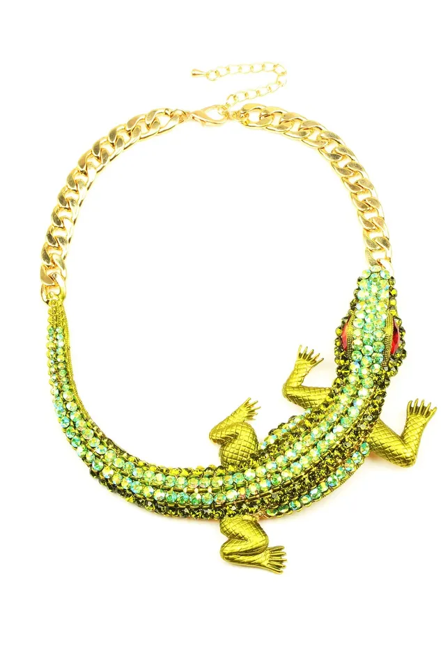 Eye Candy LA Gecko Necklace Necklaces
