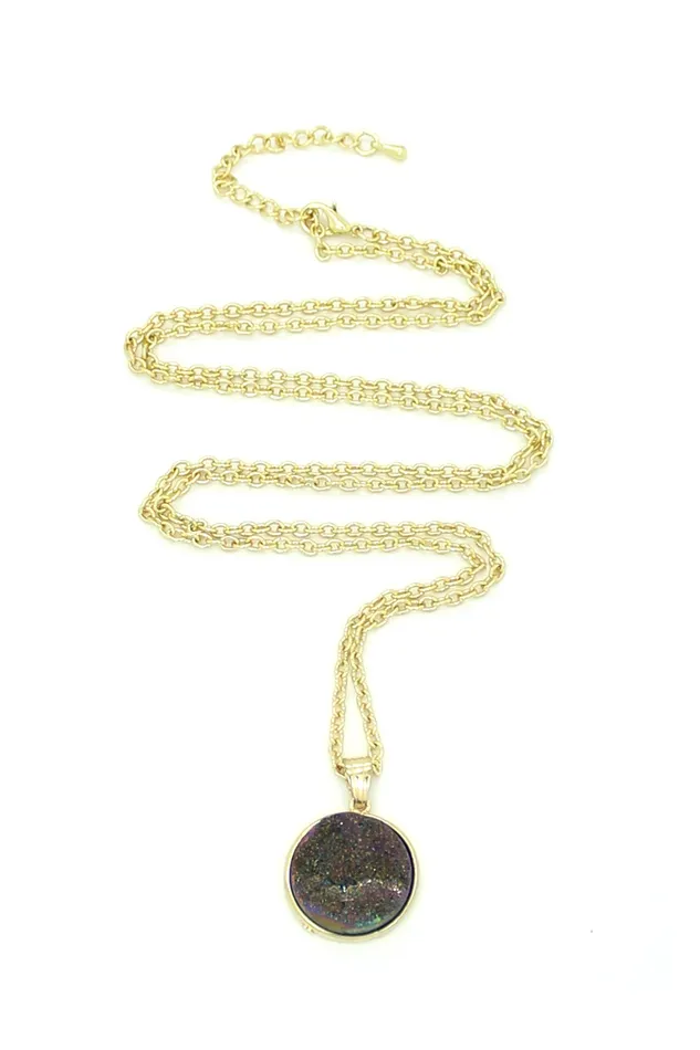 Eye Candy LA Necklaces Emma Druzy Stone Necklace