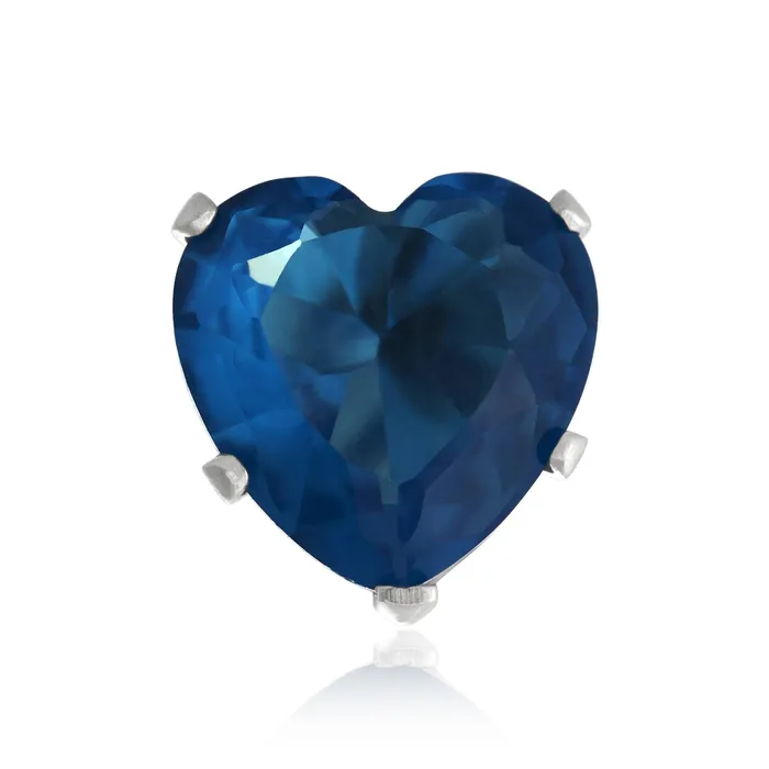 EZ2180 Heart CZ Stud Earrings 4mm Teeda Earrings