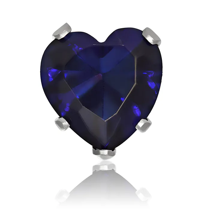 EZ2180 Heart CZ Stud Earrings 4mm Teeda Earrings