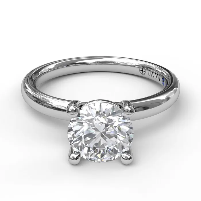 FANA Rings Fana 14K White Gold 03ctw 4 Prong Style Diamond SemiMount Engagement Ring