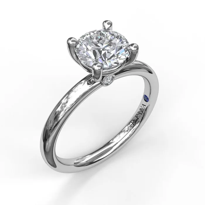 FANA Rings Fana 14K White Gold 03ctw 4 Prong Style Diamond SemiMount Engagement Ring FANA Rings Fana 14K White Gold 03ctw 4 Prong Style Diamond SemiMount Engagement Ring
