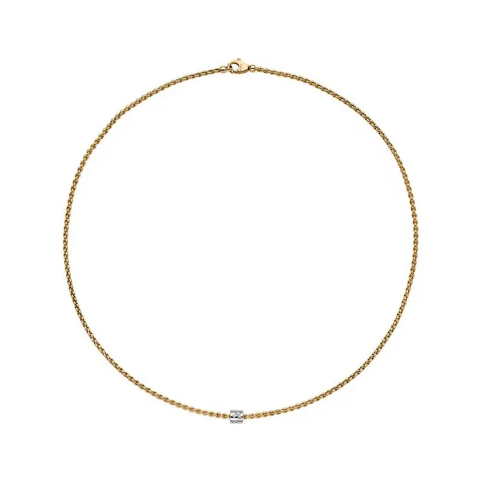 FOPE USA Aria Single Diamond Station Necklace Necklaces
