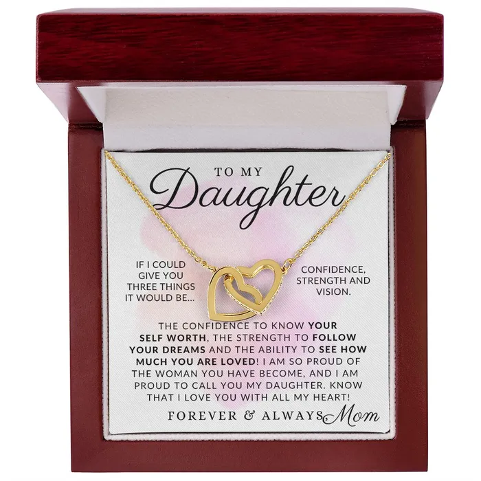 Forever And Always To My Daughter From Mom Mother to Daughter Necklace Christmas Gifts Birthday Present Graduation Gift Valentines Day ShineOn Fulfillment Necklaces