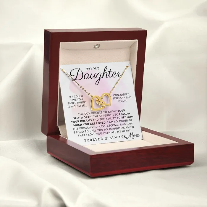 Forever And Always To My Daughter From Mom Mother to Daughter Necklace Christmas Gifts Birthday Present Graduation Gift Valentines Day ShineOn Fulfillment Necklaces