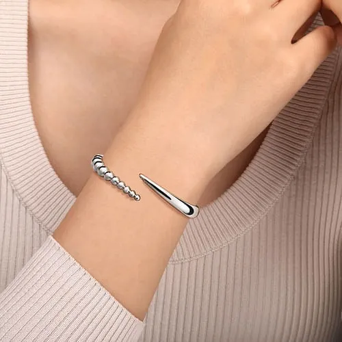 GABRIEL CO Bracelets Gabriel Sterling Silver 625 Solid Hinged Cuff Fashion Bracelet