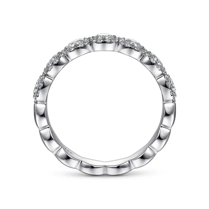 GABRIEL CO Rings Gabriel 14K White Gold 095ctw Fancy Diamond Band GABRIEL CO Rings Gabriel 14K White Gold 095ctw Fancy Diamond Band