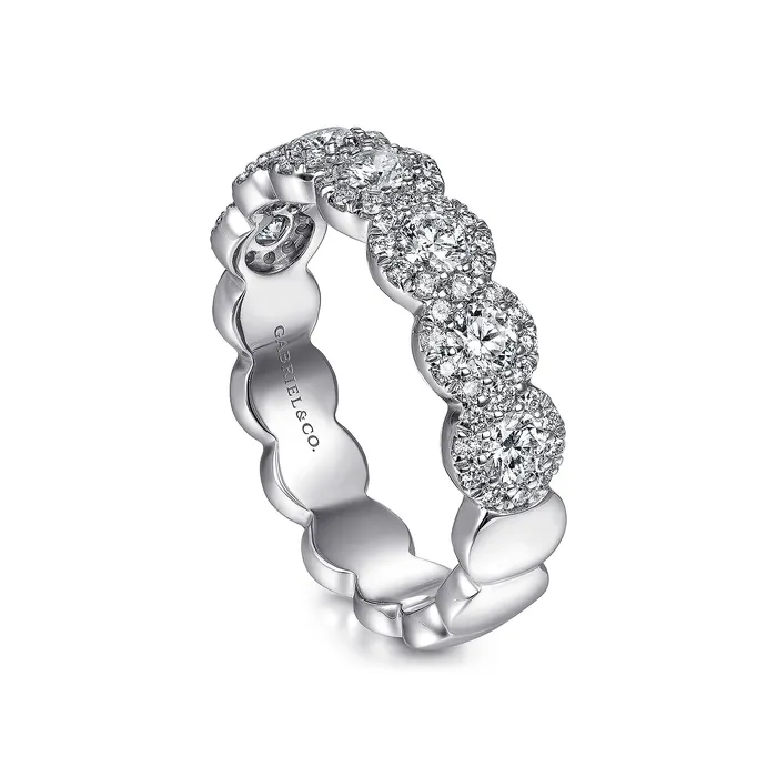 GABRIEL CO Rings Gabriel 14K White Gold 095ctw Fancy Diamond Band GABRIEL CO Rings Gabriel 14K White Gold 095ctw Fancy Diamond Band
