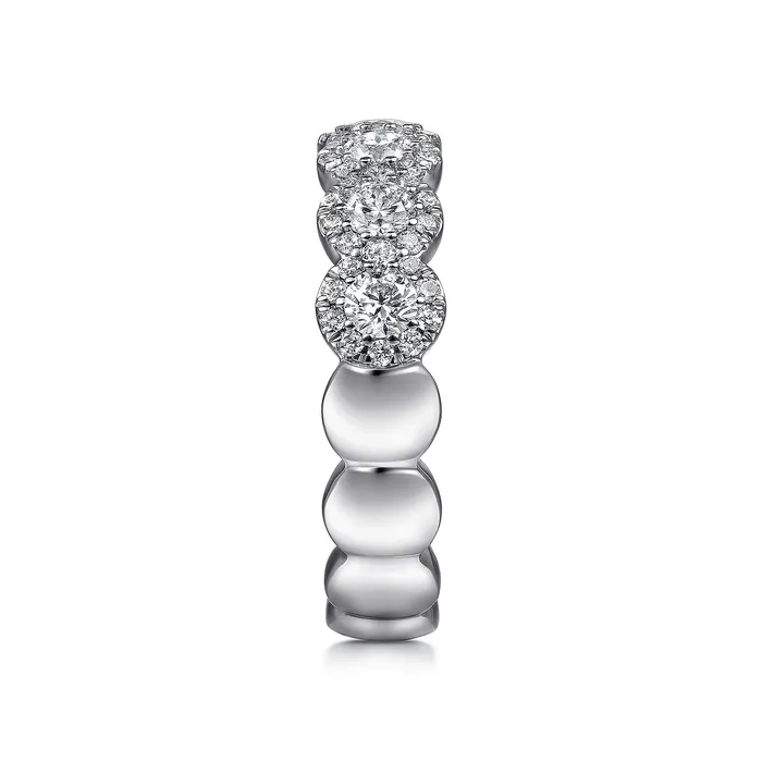 GABRIEL CO Rings Gabriel 14K White Gold 095ctw Fancy Diamond Band GABRIEL CO Rings Gabriel 14K White Gold 095ctw Fancy Diamond Band
