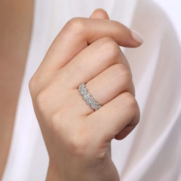 GABRIEL CO Rings Gabriel 14K White Gold 095ctw Fancy Diamond Band GABRIEL CO Rings Gabriel 14K White Gold 095ctw Fancy Diamond Band