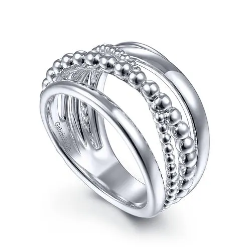 GABRIEL CO Rings Gabriel Sterling Silver Criss Cross Bujukan Style Ring GABRIEL CO Rings Gabriel Sterling Silver Criss Cross Bujukan Style Ring