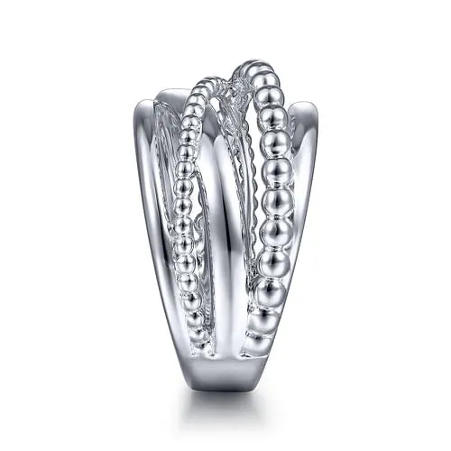 GABRIEL CO Rings Gabriel Sterling Silver Criss Cross Bujukan Style Ring GABRIEL CO Rings Gabriel Sterling Silver Criss Cross Bujukan Style Ring
