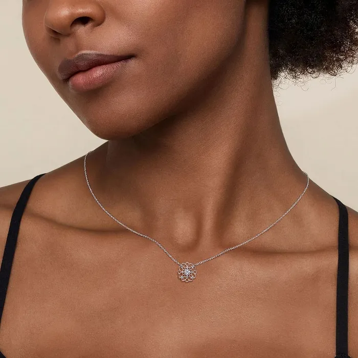 Gabriel Sterling Silver 004ctw Vintage Style Sapphire Necklace GABRIEL CO Necklaces Gabriel Sterling Silver 004ctw Vintage Style Sapphire Necklace GABRIEL CO Necklaces