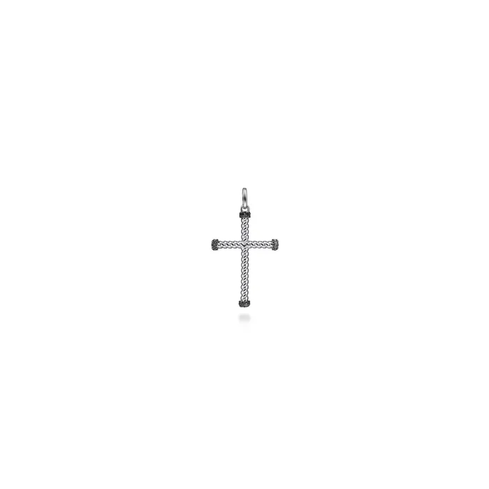 Gabriel Sterling Silver 019ctw Cross Style Spinel Necklace GABRIEL CO Necklaces