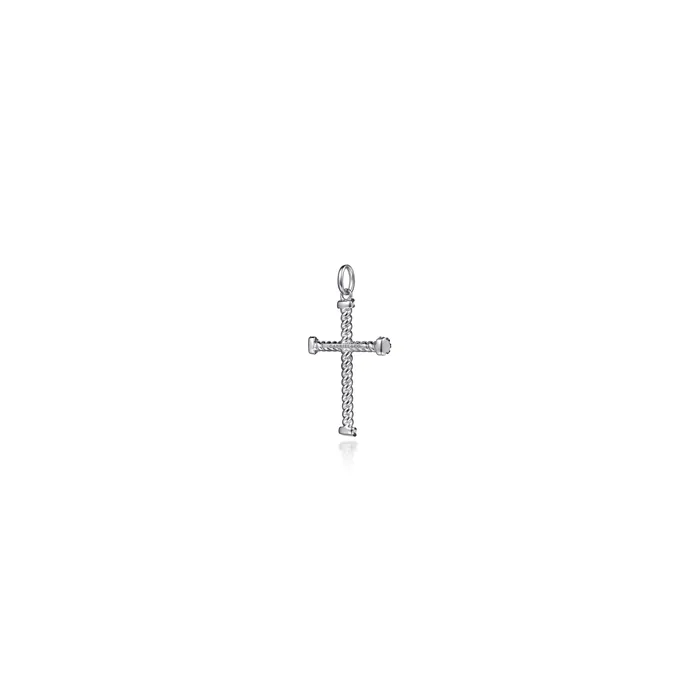 Gabriel Sterling Silver 019ctw Cross Style Spinel Necklace GABRIEL CO Necklaces