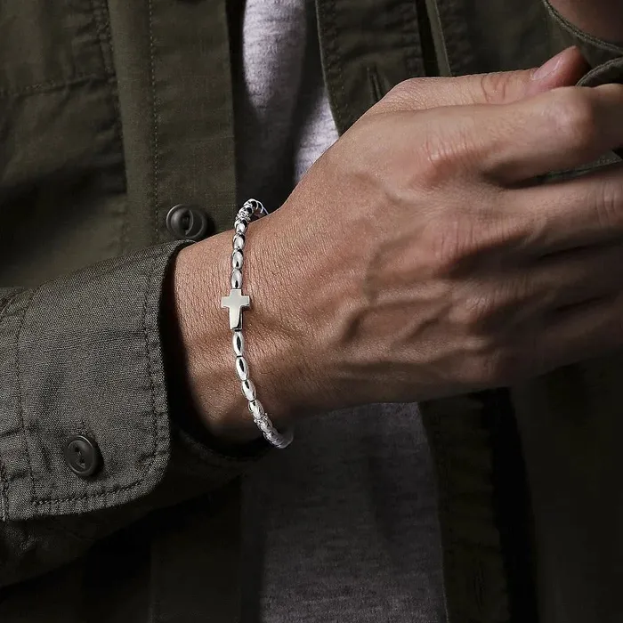 Gabriel Sterling Silver 8 Solid Charm Bead Fashion Bracelet GABRIEL CO Bracelets Gabriel Sterling Silver 8 Solid Charm Bead Fashion Bracelet GABRIEL CO Bracelets