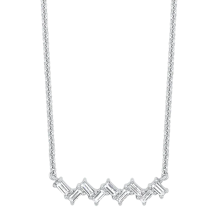 GEMS ONE CORPRATION Necklaces 14K White Gold 20ctw Geometric Style Necklace GEMS ONE CORPRATION Necklaces 14K White Gold 20ctw Geometric Style Necklace