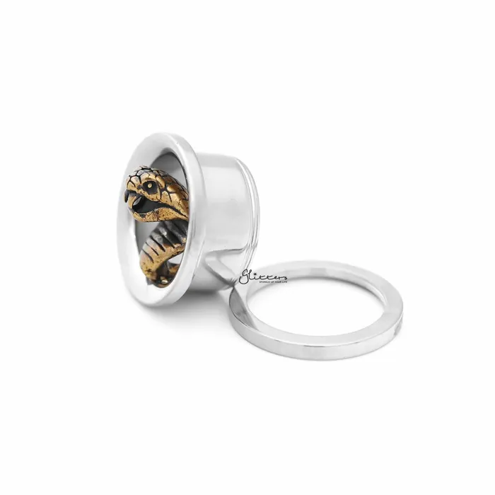Glitters Earrings Cobra Snake Screw Fit Flesh Tunnel Ear Plug