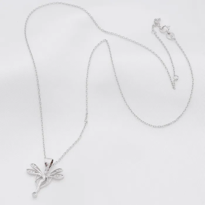Glitters Necklaces CZ Fairy Sterling Silver Necklace
