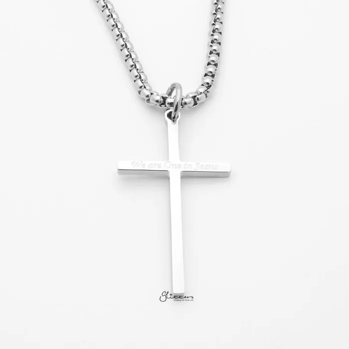 Glitters Necklaces Stainless Steel Cross Pendant