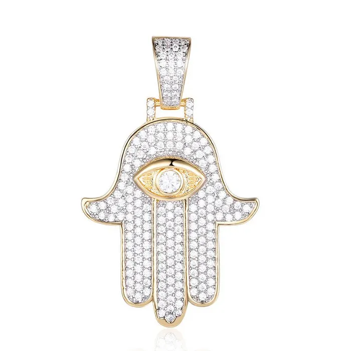 Glitters PreStyled Sets Hamsa Hand Pendant Gold