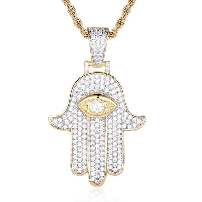 Glitters PreStyled Sets Hamsa Hand Pendant Gold