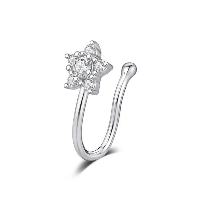 Glitters Rings Star Non Piercing Nose Ring