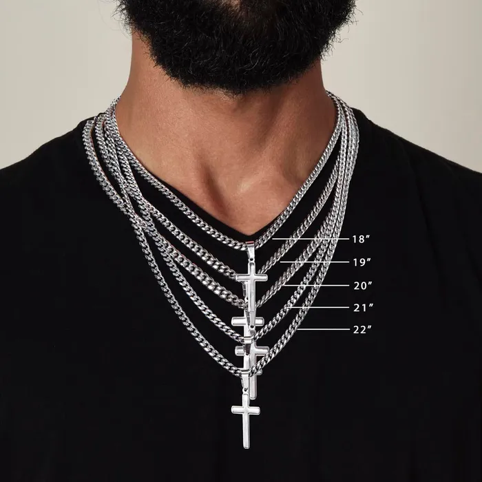 Grandson Gift Numbers 62426 Christian Encouragement Christian Cross Pendant on Mens Chain Necklace Great for Christmas His Birthday Baptism or Confirmation ShineOn Fulfillment Necklaces