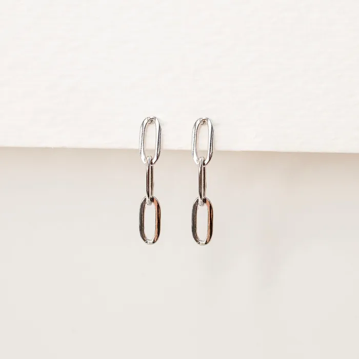 Grayling Earrings Milan Paperclip Chain Drop Stud Earrings Standard Back Pair