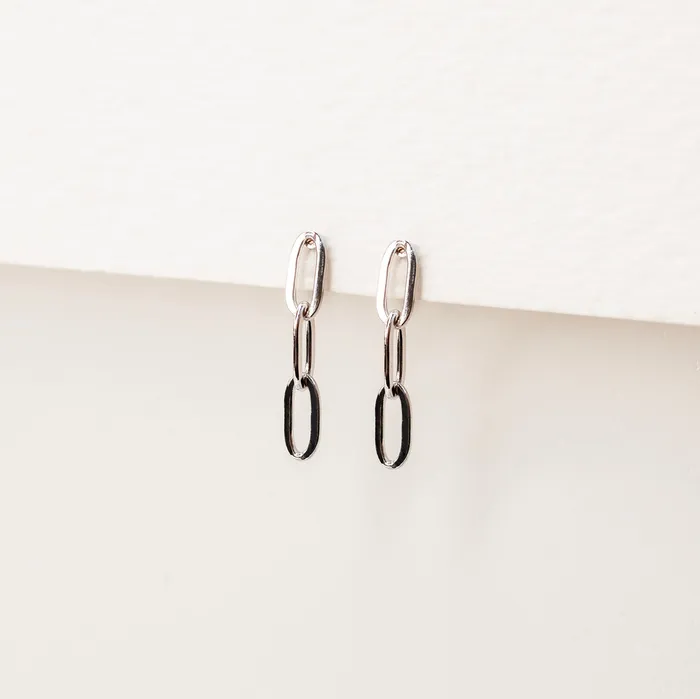 Grayling Earrings Milan Paperclip Chain Drop Stud Earrings Standard Back Pair