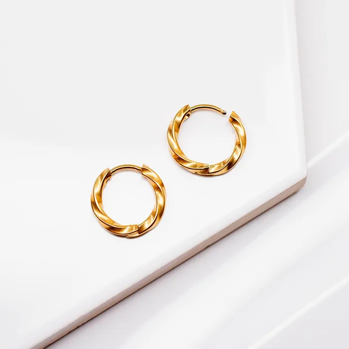 Grayling Earrings Ojai Twisted Locking Sleeper Huggie Earrings Pair